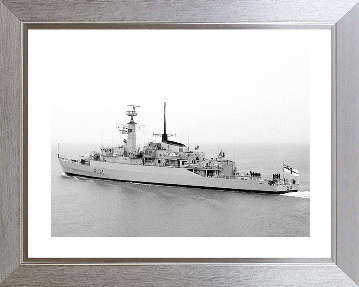 HMS Ardent (F184) Royal Navy Type 21 Frigate Leaving Harbour Photo Print Wall Art Decor Posters, Prints, & Visual Artwork Hampshire Prints 10 x 8 Silver Frame Yes