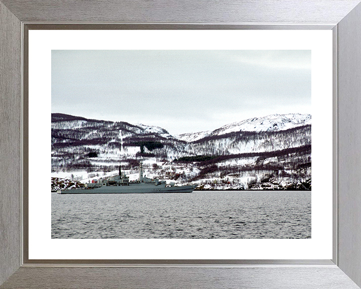 HMS Ambuscade (F172) Royal Navy Type 21 Frigate Norwegian Sea 1992 Photo Print Wall Art Decor Posters, Prints, & Visual Artwork Hampshire Prints 10 x 8 Silver Frame Yes
