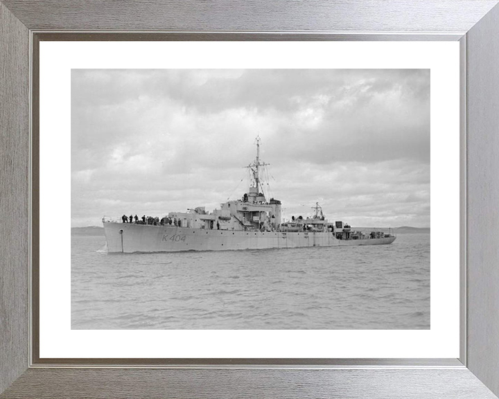HMS Annan (K404) Royal Navy River Class Frigate Port Side View Photo Print Wall Art Decor Posters, Prints, & Visual Artwork Hampshire Prints 10 x 8 Silver Frame Yes