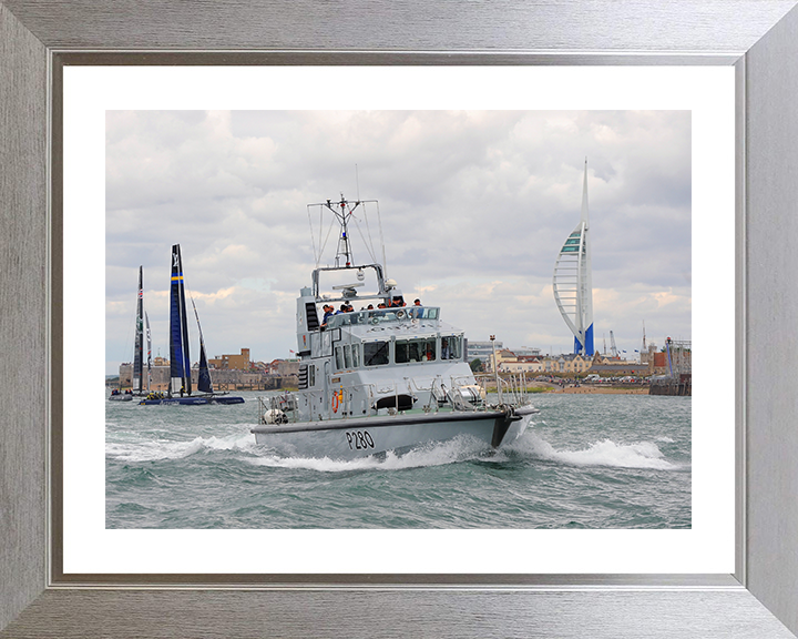 HMS Dasher (P280) Photo Print - Southsea 2015 - Royal Navy Archer Class P2000 Patrol Vessel Posters, Prints, & Visual Artwork Hampshire Prints 10 x 8 Silver Frame Yes