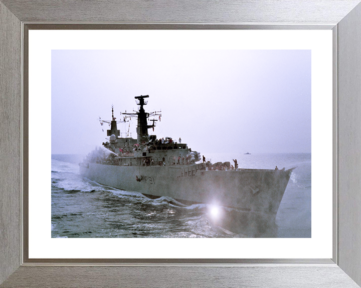 HMS Brazen (F91) Royal Navy Type 22 Frigate Handing Over Photo Print Wall Art Naval Decor Posters, Prints, & Visual Artwork Hampshire Prints 10 x 8 Silver Frame Yes