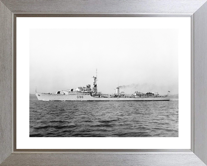 HMS Crossbow (G96) Royal Navy Weapon Class Destroyer Low Port Beam View Photo Print Wall Art Decor Posters, Prints, & Visual Artwork Hampshire Prints 10 x 8 Silver Frame Yes