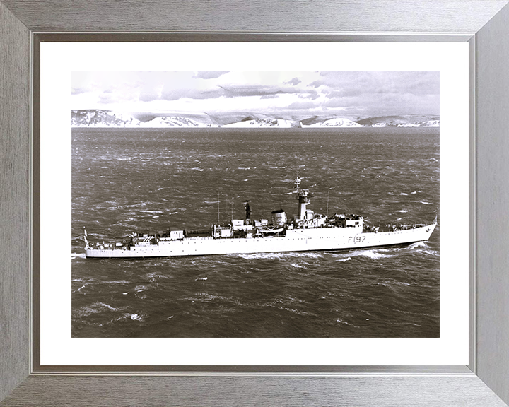 HMS Grenville (F197) Royal Navy U Class Destroyer At Sea 1969 Photo Print Wall Art Decor Posters, Prints, & Visual Artwork Hampshire Prints 10 x 8 Silver Frame Yes