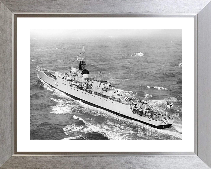 HMS Berwick (F115) Royal Navy Rothesay Class Frigate At Sea Photo Print Wall Art Decor Posters, Prints, & Visual Artwork Hampshire Prints 10 x 8 Silver Frame Yes