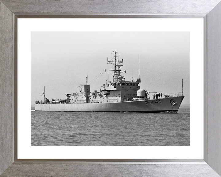 HMS Starling (P241) Photo Print - at sea 1984 - Royal Navy Peacock Class Patrol Vessel Posters, Prints, & Visual Artwork Hampshire Prints 10 x 8 Silver Frame Yes