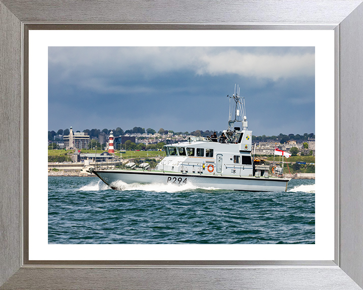 HMS Trumpeter (P294) Photo Print - Plymouth 2021 - Royal Navy Archer Class P2000 Patrol Vessel Hampshire Prints 10 x 8 Silver Frame Yes