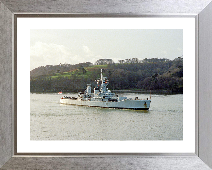 HMS Arethusa (F38) Royal Navy Leander Class Frigate Plymouth Sound Photo Print Wall Art Decor Posters, Prints, & Visual Artwork Hampshire Prints 10 x 8 Silver Frame Yes