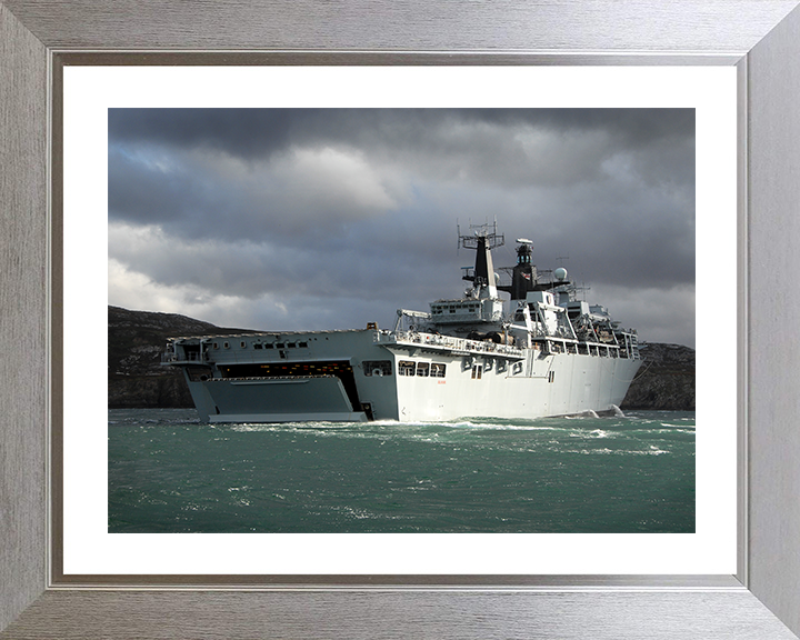HMS Bulwark (L15) Photo Print - EX Joint Warrior 2008 - Royal Navy Albion Class Amphibious Ship Posters, Prints, & Visual Artwork Hampshire Prints 10 x 8 Silver Frame Yes