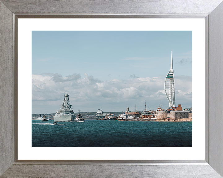 HMS Dauntless D33 Type 45 Destroyer 22 April 2025 Leaving Portsmouth
