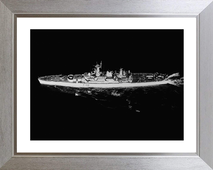 HMS Arethusa (F38) Royal Navy Leander Class Frigate From Above Photo Print Wall Art Decor Posters, Prints, & Visual Artwork Hampshire Prints 10 x 8 Silver Frame Yes