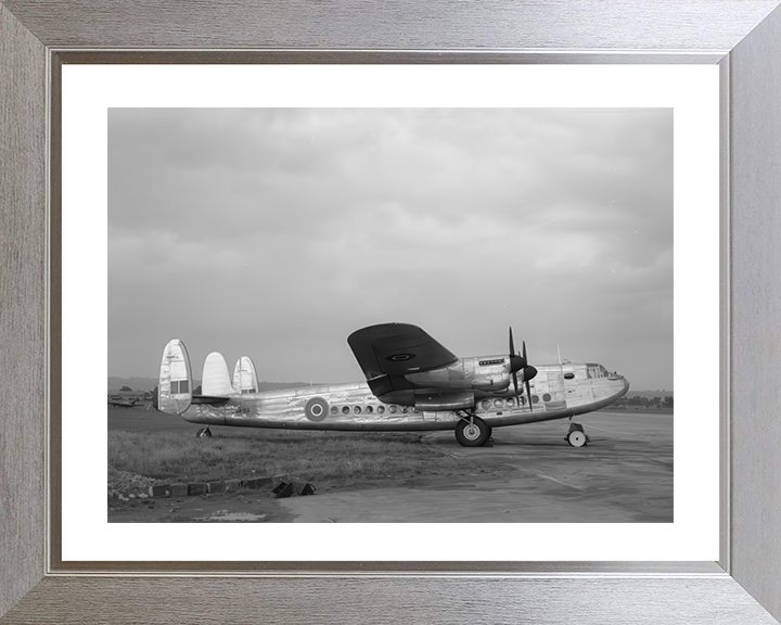 RAF Avro York C Mark I Photo Print - Royal Air Force Aircraft Hampshire Prints 10 x 8 Silver Frame Yes