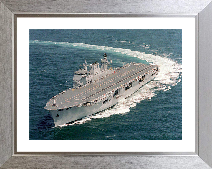 HMS Ocean (L12) Photo Print - Off Portland 1998 - Royal Navy Landing Platform Helicopter