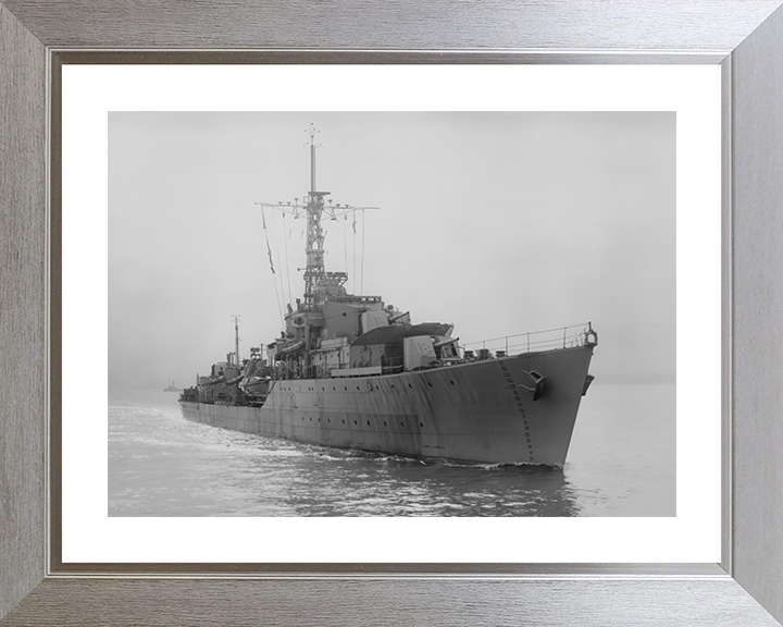 HMS Zealous (R39) Photo Print - River Mersey - Royal Navy Z Class Destroyer Hampshire Prints 10 x 8 Silver Frame Yes