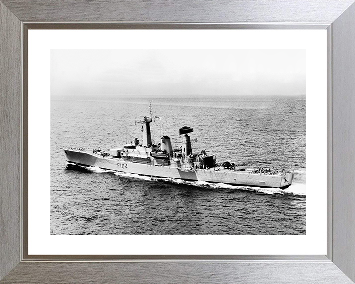 HMS Dido (F104 Royal Navy Leander Class Frigate Port Side View Photo Print Wall Art Decor Posters, Prints, & Visual Artwork Hampshire Prints 10 x 8 Silver Frame Yes