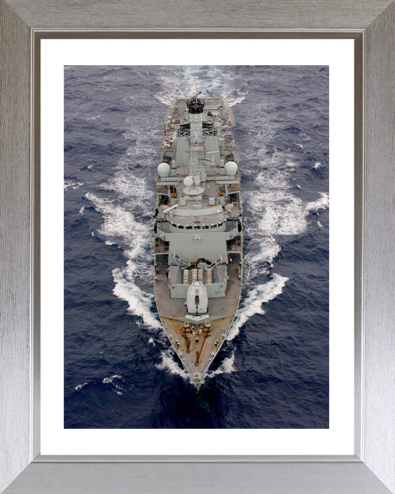 HMS Iron Duke (F234) Photo Print - Atlantic 2006 - Royal Navy Type 23 Frigate Hampshire Prints 10 x 8 Silver Frame Yes