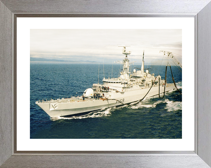 HMS Amazon (F169) Royal Navy Type 21 Frigate During a RAS Photo Print Wall Art Decor Posters, Prints, & Visual Artwork Hampshire Prints 10 x 8 Silver Frame Yes