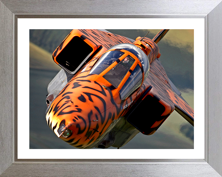 RAF Jaguar Final Flight with special Livery Photo Print - Royal Air Force Aircraft Posters, Prints, & Visual Artwork Hampshire Prints 10 x 8 Silver Frame Yes