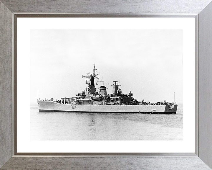 HMS Dido (F104) Royal Navy Leander Class Frigate Low Port Side View Photo Print Wall Art Decor Posters, Prints, & Visual Artwork Hampshire Prints 10 x 8 Silver Frame Yes