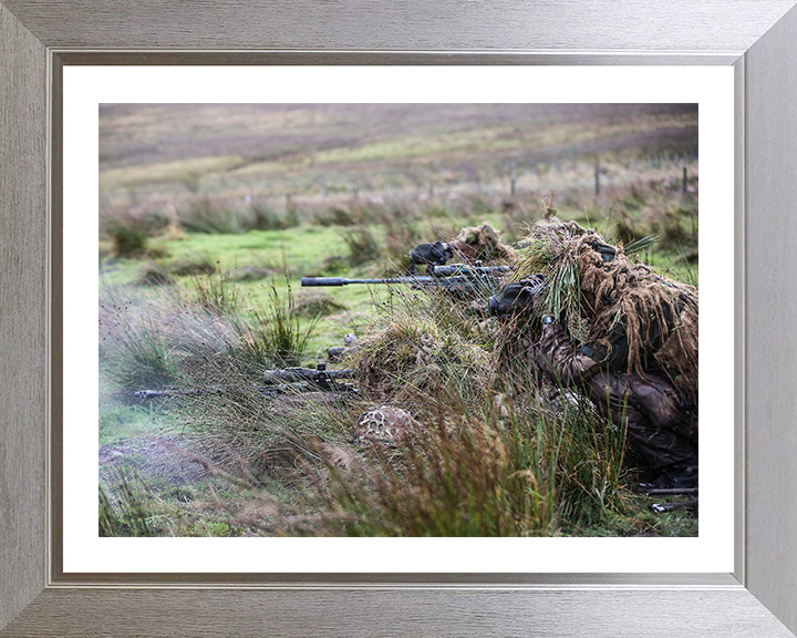 RAF Regiment Snipers | Photo Print | Framed Print | Military | Armed Forces | Royal Air Force | Wall Art | Decor | Print | Photography Hampshire Prints 10 x 8 Silver Frame Yes