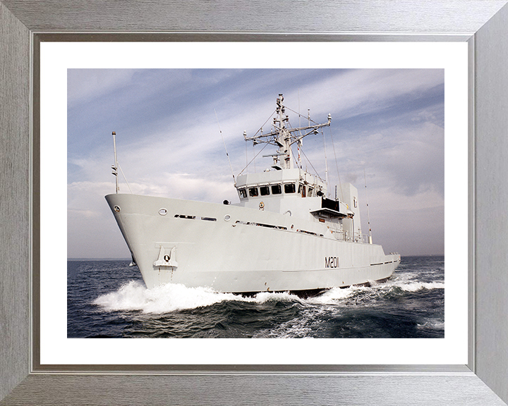 HMS Orwell (M2011) Photo Print - At Sea 1990 - Royal Navy River Class Minesweeper