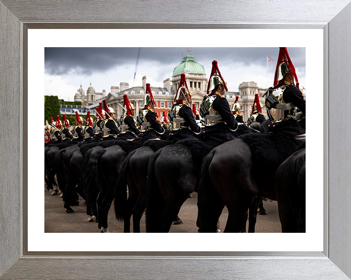 Blues and Royals on parade Photo Print - British Army Hampshire Prints 10 x 8 Silver Frame Yes