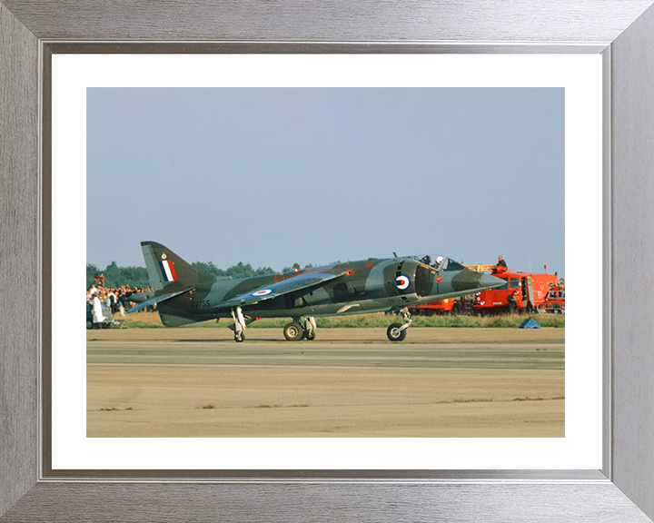 RAF Hawker Siddeley Harrier GR.1 Jet 1969 Photo Print - Royal Air Force Aircraft Posters, Prints, & Visual Artwork Hampshire Prints 10 x 8 Silver Frame Yes