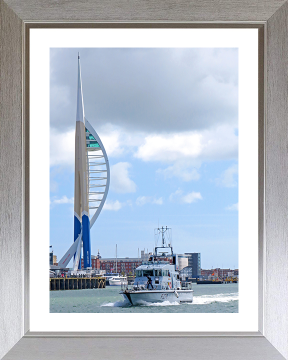 HMS Blazer (P279) Photo Print - Portsmouth 2019 - Royal Navy Archer Class P2000 Patrol Vessel Posters, Prints, & Visual Artwork Hampshire Prints 10 x 8 Silver Frame Yes