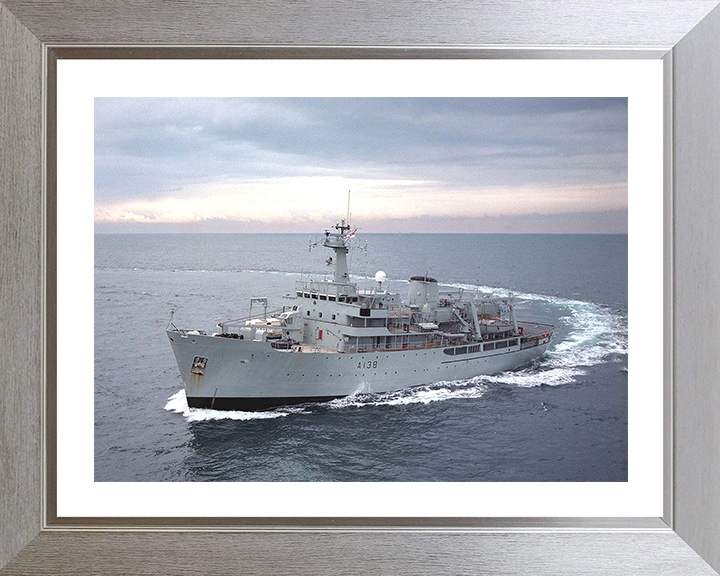 HMS Herald (H138) Photo Print - At Sea 1996 - Royal Navy Hecla Class Survey Vessel