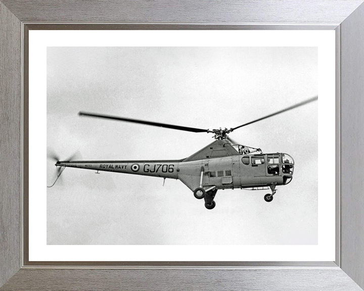 Westland WS-51 Dragonfly Helicopter 1955 Photo Print - Royal Navy Aircraft Hampshire Prints 10 x 8 Silver Frame Yes