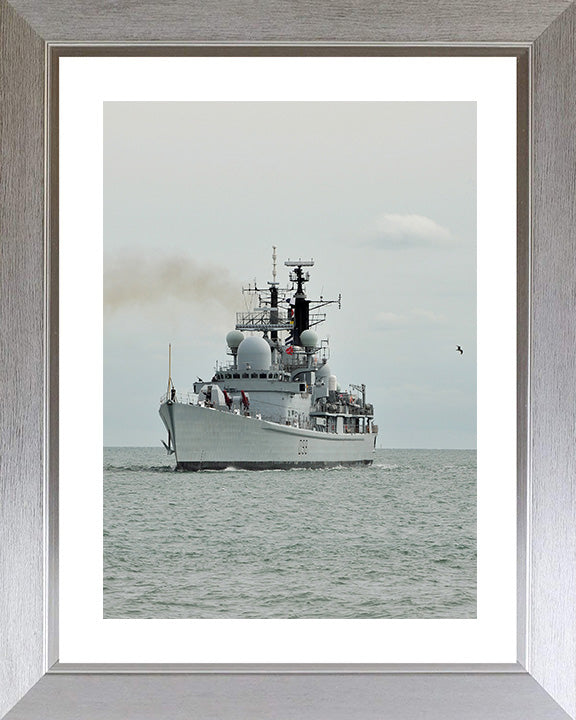 HMS York (D98) Photo Print - Underway - Royal Navy Type 42 Destroyer Hampshire Prints 10 x 8 Silver Frame Yes