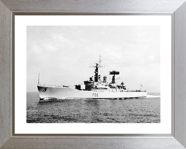 HMS Argonaut (F56) Royal Navy Leander Class Frigate Underway Photo Print Wall Art Decor Posters, Prints, & Visual Artwork Hampshire Prints 10 x 8 Silver Frame Yes