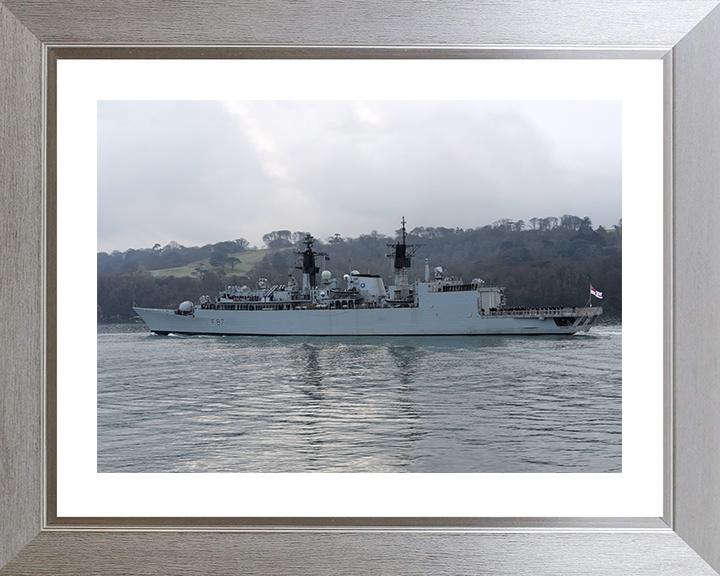 HMS Chatham (F87) Photo Print - Deploys 2010 - Royal Navy Type 22 Frigate Posters, Prints, & Visual Artwork Hampshire Prints 10 x 8 Silver Frame Yes