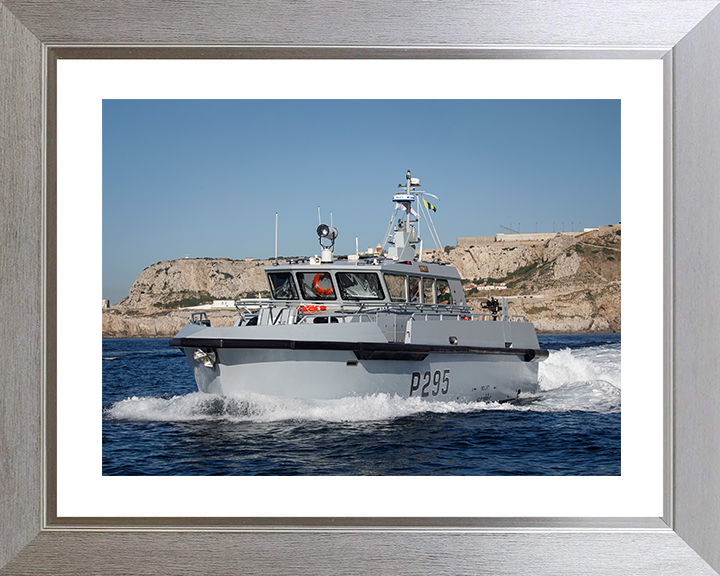HMS Cutlass (P295) Royal Navy Cutlass Class Patrol Vessel Underway Photo Print Wall Art Decor Posters, Prints, & Visual Artwork Hampshire Prints 10 x 8 Silver Frame Yes