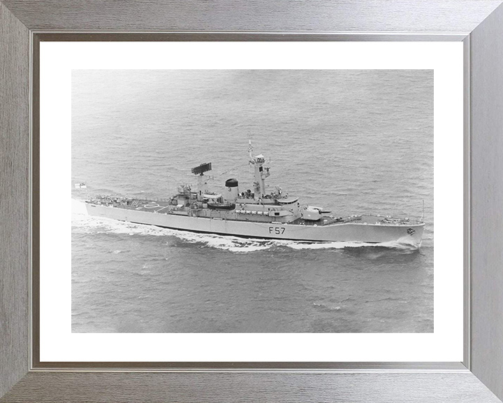 HMS Andromeda (F57) Royal Navy Leander Class Frigate High Starboard View Photo Print Wall Art Decor Posters, Prints, & Visual Artwork Hampshire Prints 10 x 8 Silver Frame Yes