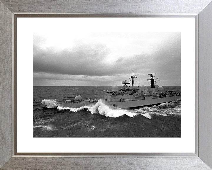 HMS Liverpool (D92) Photo Print - Port Side View - Royal Navy Type 42 Destroyer Hampshire Prints 10 x 8 Silver Frame Yes
