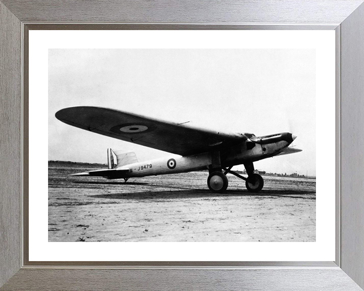 RAF Fairey Long Range Monoplane 1929 Photo Print - Royal Air Force Aircraft Hampshire Prints 10 x 8 Silver Frame Yes