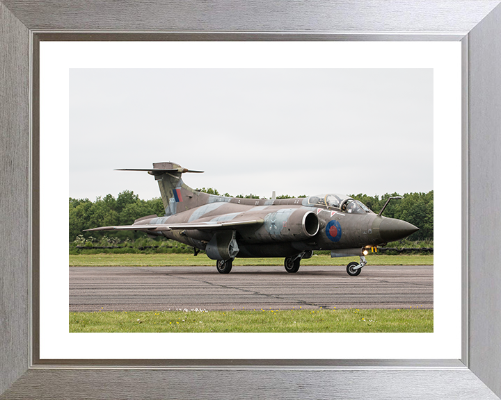 RAF Buccaneer on a runway 2015 Photo Print - Royal Air Force Aircraft Posters, Prints, & Visual Artwork Hampshire Prints 10 x 8 Silver Frame Yes