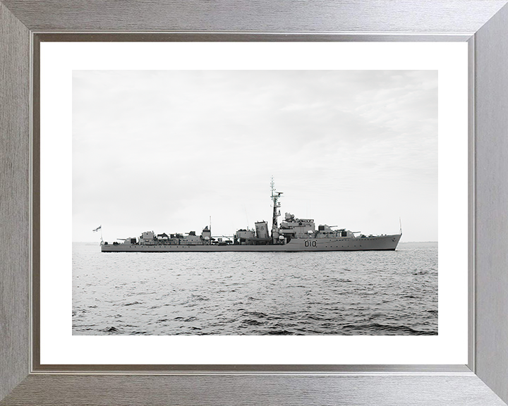 HMS Cassandra (D10) Royal Navy C Class Destroyer Starboard Beam View Photo Print Wall Art Decor Posters, Prints, & Visual Artwork Hampshire Prints 10 x 8 Silver Frame Yes