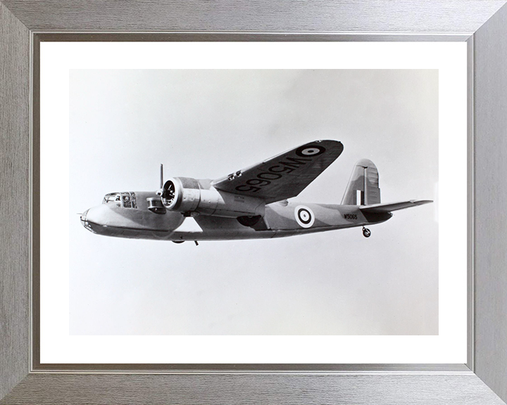RAF Blackburn Botha B.26 in Flight Photo Print - Royal Air Force Aircraft Posters, Prints, & Visual Artwork Hampshire Prints 10 x 8 Silver Frame Yes