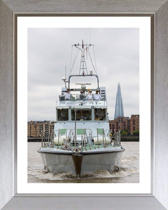 HMS Archer (P264) Photo Print - River Thames 2016 - Royal Navy Archer Class P2000 Patrol Vessel Posters, Prints, & Visual Artwork Hampshire Prints 10 x 8 Silver Frame Yes