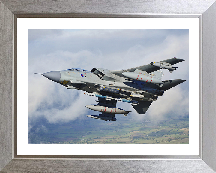 RAF Tornado GR4 from A IX(B) Sqn Photo Print - Royal Air Force Aircraftn | Photography Hampshire Prints 10 x 8 Silver Frame Yes
