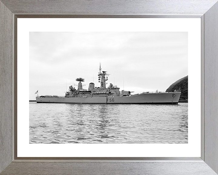 HMS Argonaut (F56) Photo Print - Plymouth sound 1969 - Royal Navy Leander Class Frigate Posters, Prints, & Visual Artwork Hampshire Prints 10 x 8 Silver Frame Yes