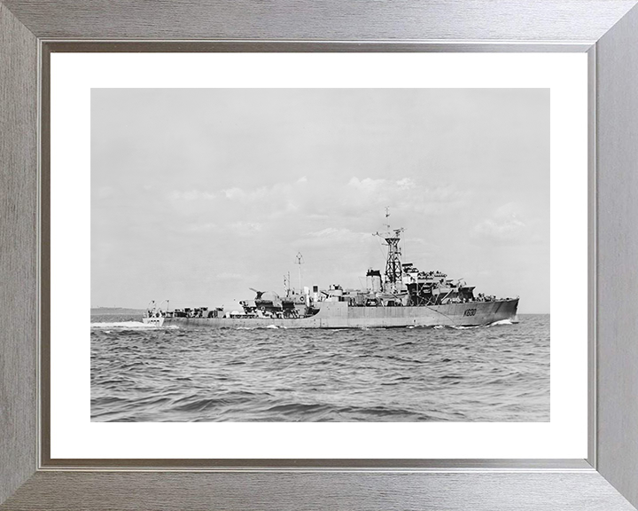 HMS Cardigan Bay (K630) Royal Navy Bay Class Frigate Starboard View Photo Print Wall Art Decor Posters, Prints, & Visual Artwork Hampshire Prints 10 x 8 Silver Frame Yes