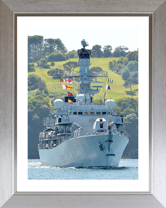 HMS Argyll (F231) Photo Print - Plymouth Sound 2014 - Royal Navy Type 23 Frigate Hampshire Prints 10 x 8 Silver Frame Yes
