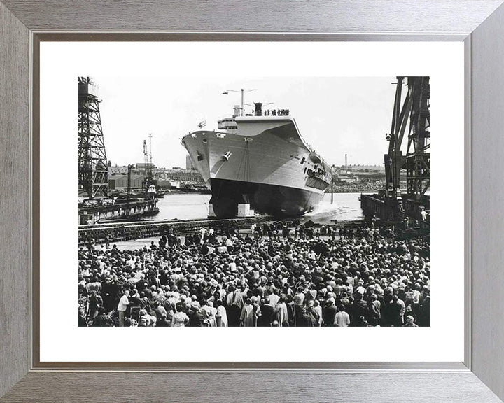 HMS Ark Royal R07 Royal Navy Invincible class aircraft carrier Launch Photo Print or Framed Print - Hampshire Prints