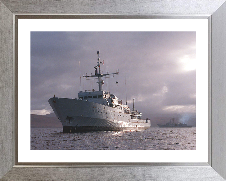 HMS Beagle (H319) Photo Print - With USS Stark - Royal Navy Bulldog Class Survey Vessel