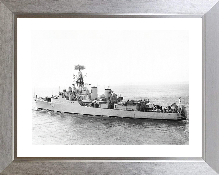 HMS Ashanti (F117) Royal Navy Tribal Class Frigate Port Side View Photo Print Wall Art Decor Posters, Prints, & Visual Artwork Hampshire Prints 10 x 8 Silver Frame Yes