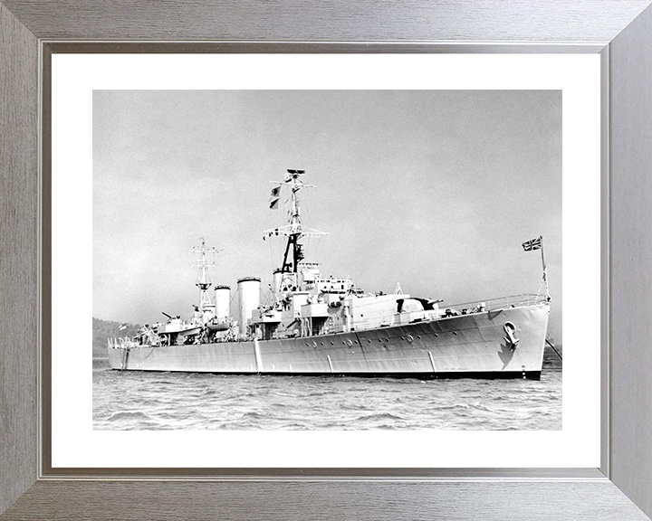 HMS Apollo (M01) Royal Navy Abdiel Class Minelayer Starboard View Warship Photo Print Wall Art Decor Posters, Prints, & Visual Artwork Hampshire Prints 10 x 8 Silver Frame Yes