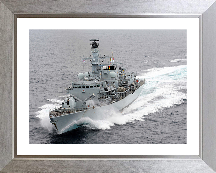 HMS Montrose (F236) Photo Print - At Sea 2012 - Royal Navy Type 23 Frigate Hampshire Prints 10 x 8 Silver Frame Yes