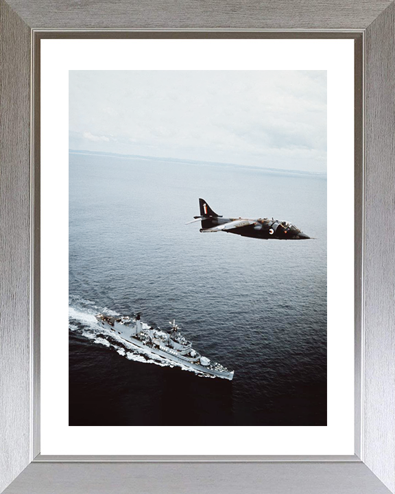 HMS Blake (C99) Royal Navy Tiger Class Light Cruiser From the Air Photo Print Wall Art Decor Posters, Prints, & Visual Artwork Hampshire Prints 10 x 8 Silver Frame Yes